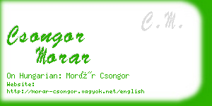 csongor morar business card